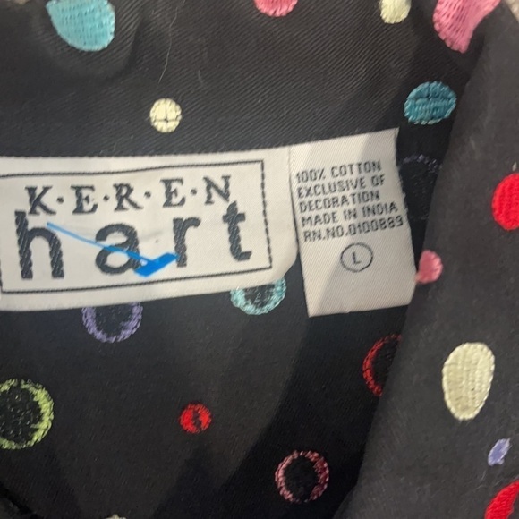 Keren Hart Polka-Dot Button-Front Jacket size L - Picture 9 of 10
